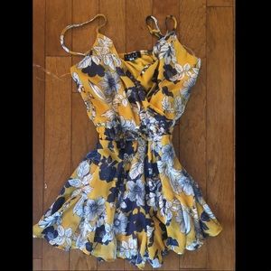 Yellow Floral Romper